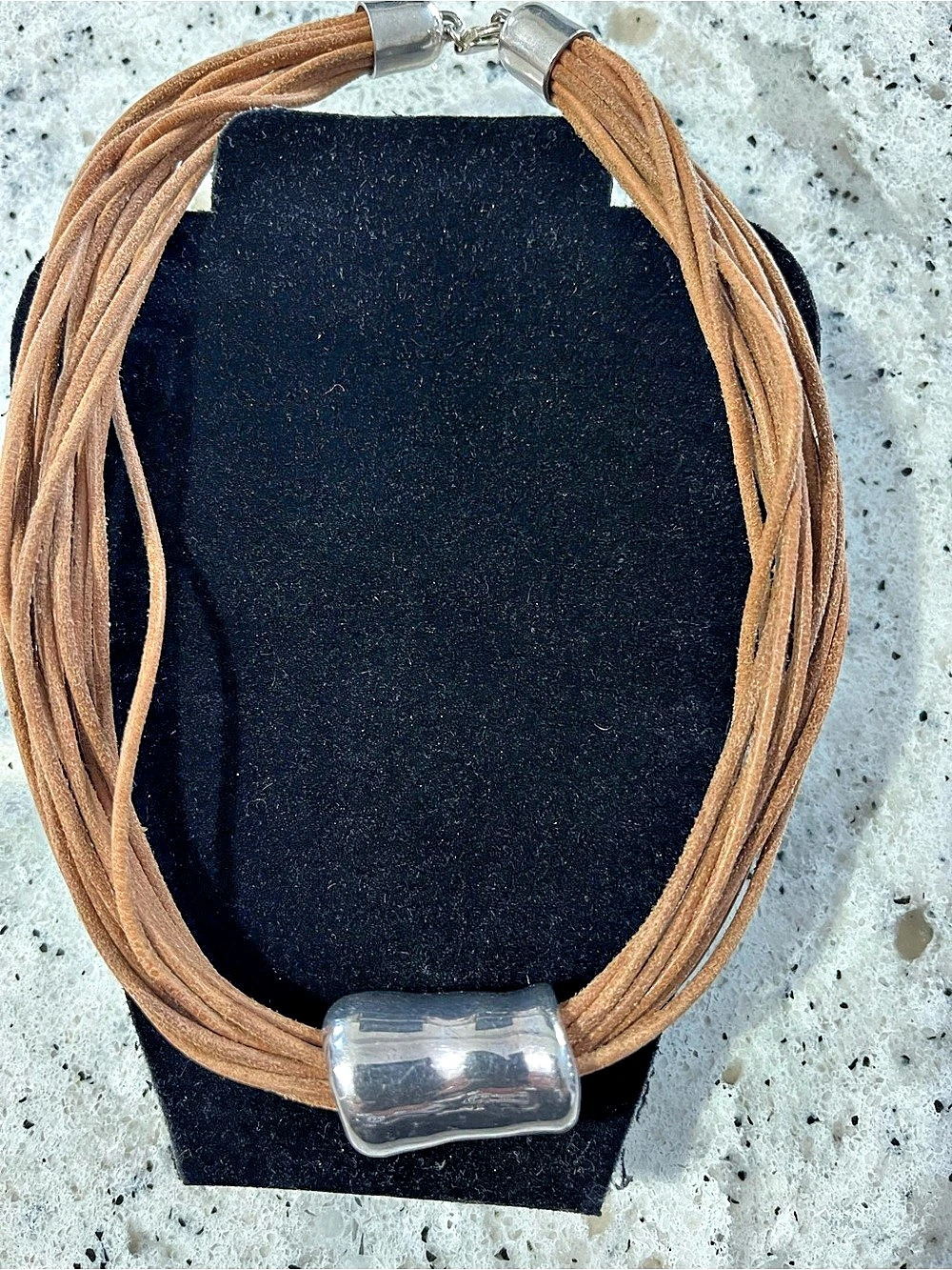 Silpada Multi-Strand Necklace in Brown & Silver Like New